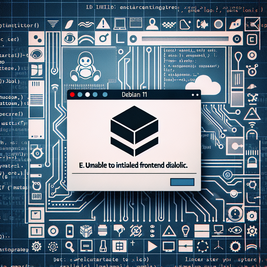 Ошибка E: Unable to initialize frontend: Dialog в Debian 11