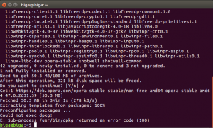 Ошибка APT: Sub-process /usr/bin/dpkg returned an error code (100) в CentOS 7
