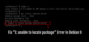 Ошибка RPM: unable to locate package в Debian 9