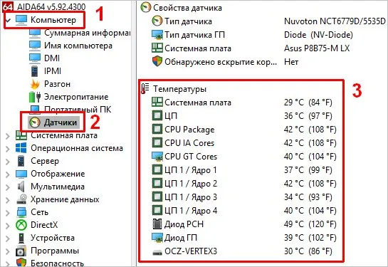 Как проверить температуру оборудования сервера?