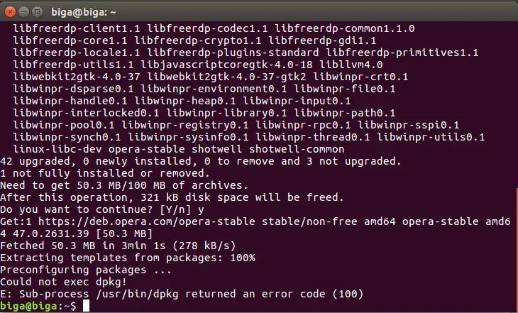 Error APT en CentOS 7: Solución al error "Sub-process /usr/bin/dpkg returned an error code (100)"
