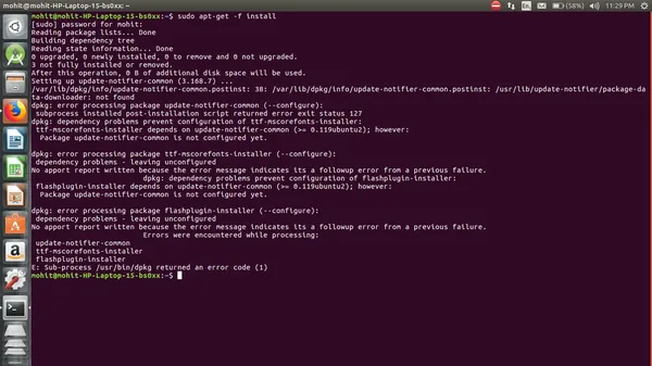 Ubuntu 18.04: Fixing the "NOTICE: error processing package" Error