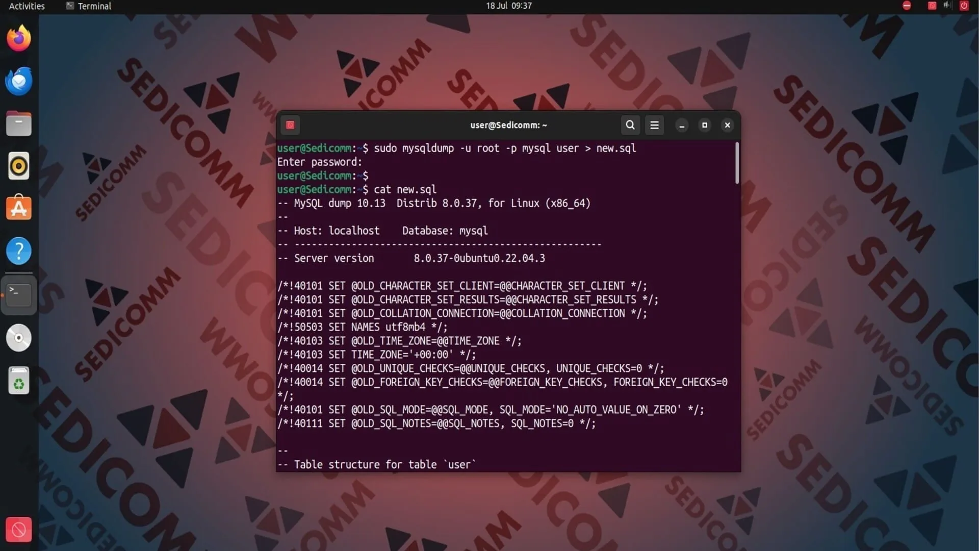 Backing Up Your Database on a Debian Server