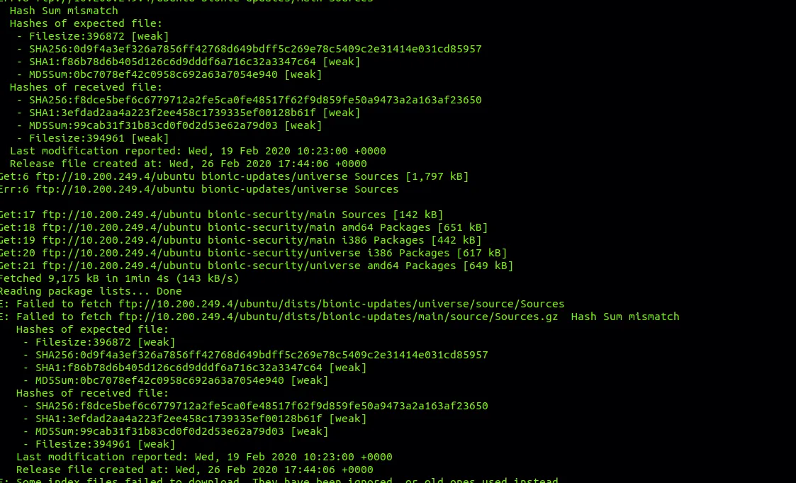 YUM Hash Sum Mismatch Error on Debian 9: Troubleshooting Guide