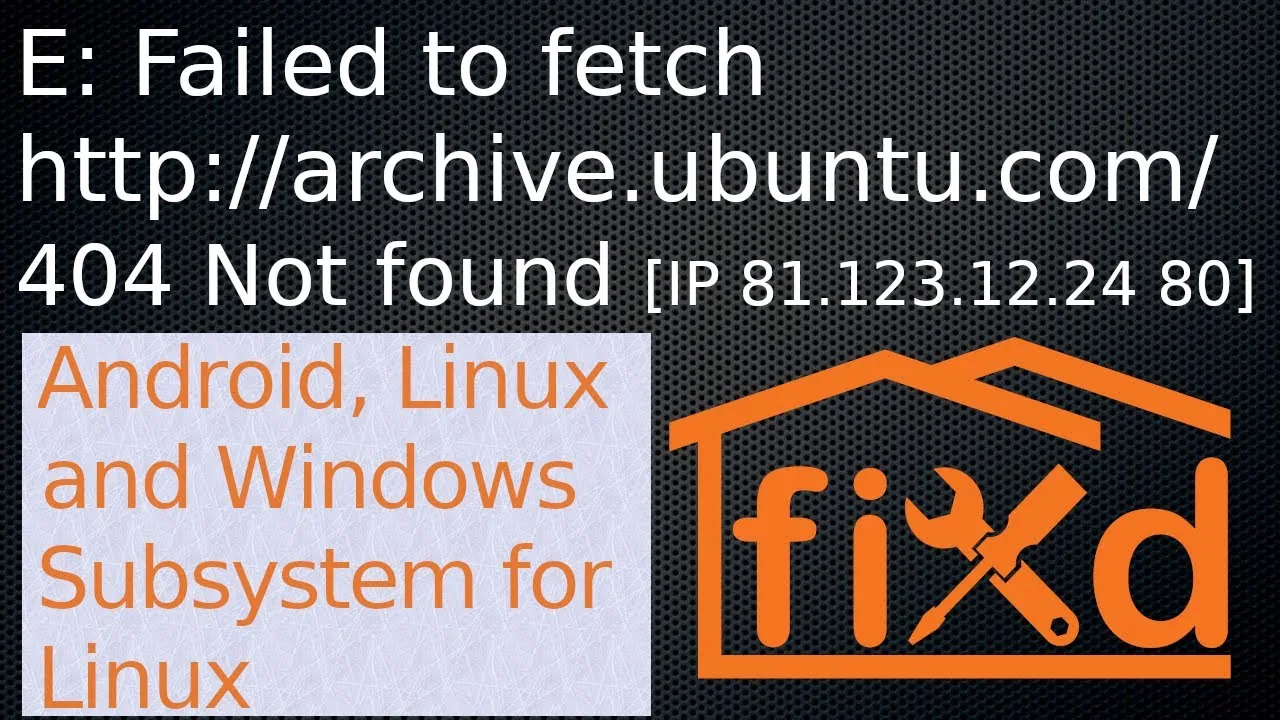 Error "Failed to fetch http://" en Ubuntu 16.04: Solución