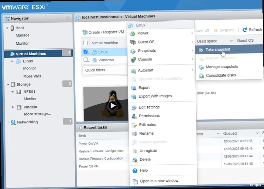 How to set up virtual machine backups? - Installing and configuring LVM on the server. Show an example of creating a volume group and logical volume for virtual machines.