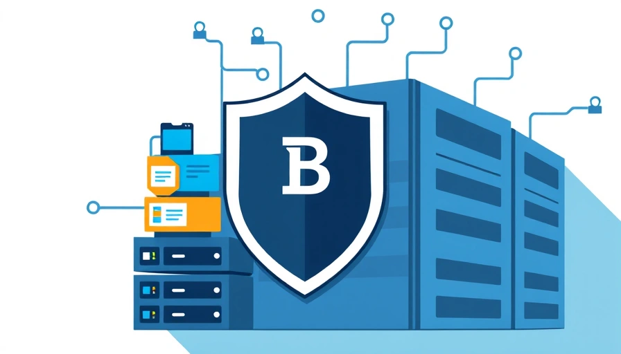 Illustration of a digital shield protecting various data types (files, databases, VMs) with a network of servers in the background, symbolizing Bacula's centralized backup and data recovery capabilities.