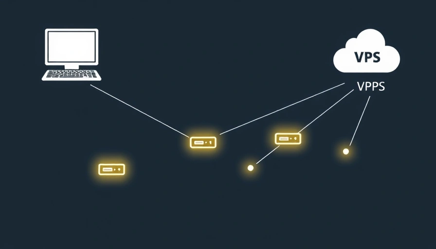 Abstract illustration of data packets traveling from a local computer to a cloud server (VPS) through a network, with visual cues suggesting varying speeds and potential delays along the path.