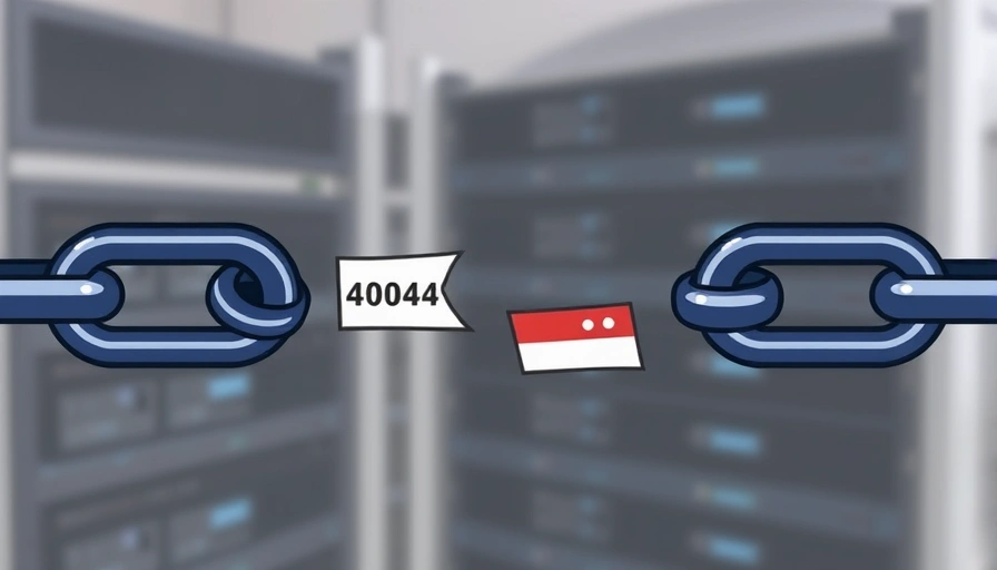 Illustration of a broken chain link with a '404' error, symbolizing a broken repository link in Ubuntu.