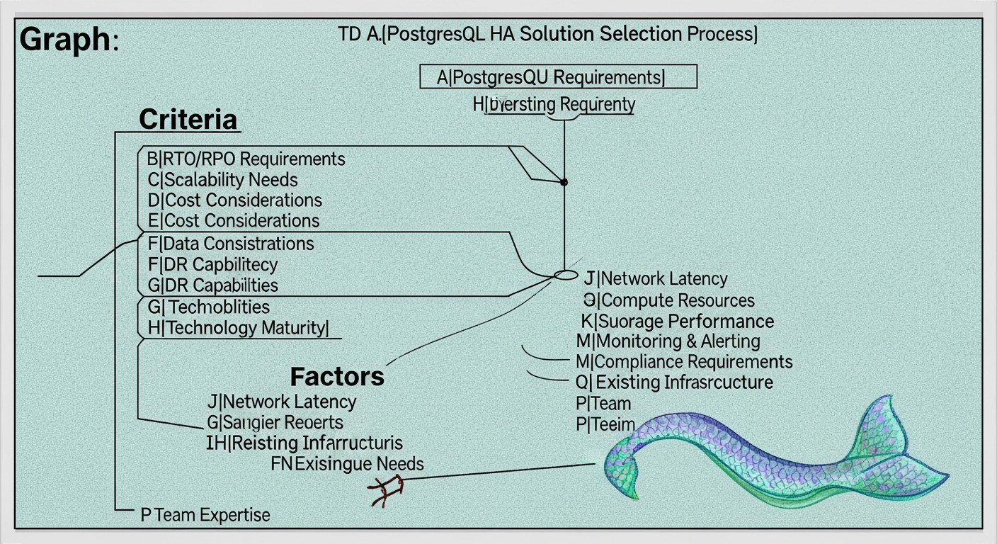 Diagram: Key Criteria and Factors for Choosing an HA Solution for PostgreSQL