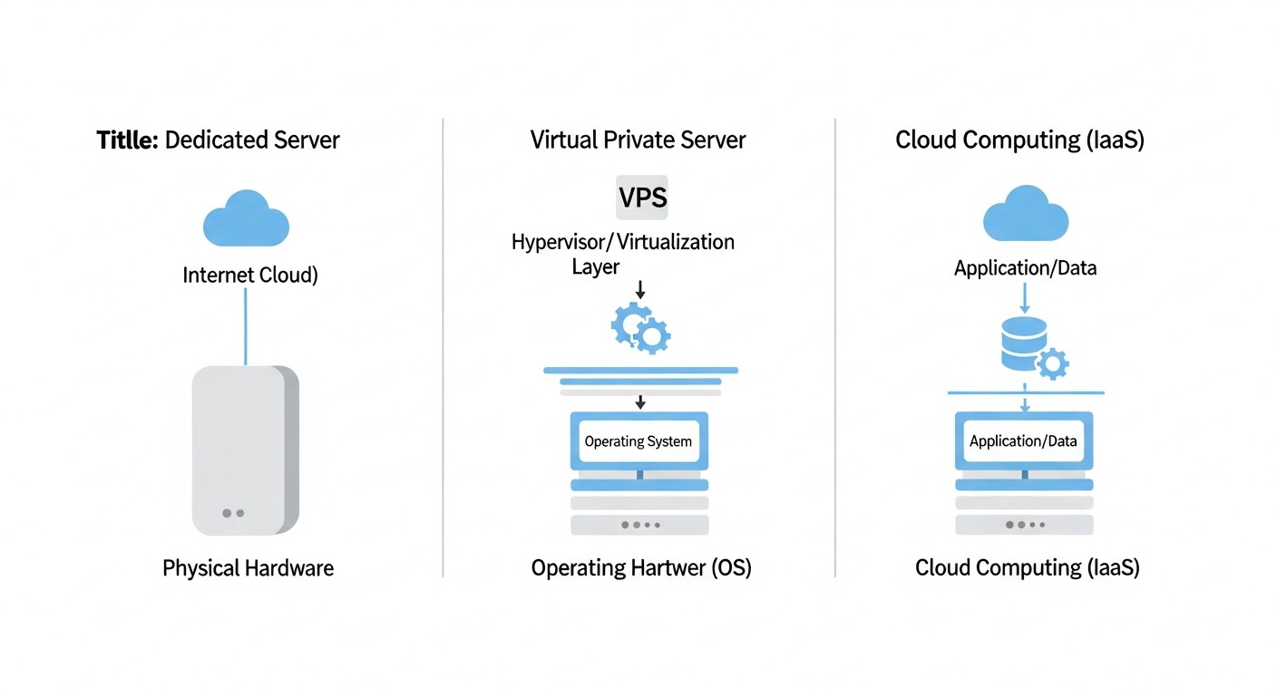 Схема: Архитектура: VPS vs Dedicated vs Cloud
