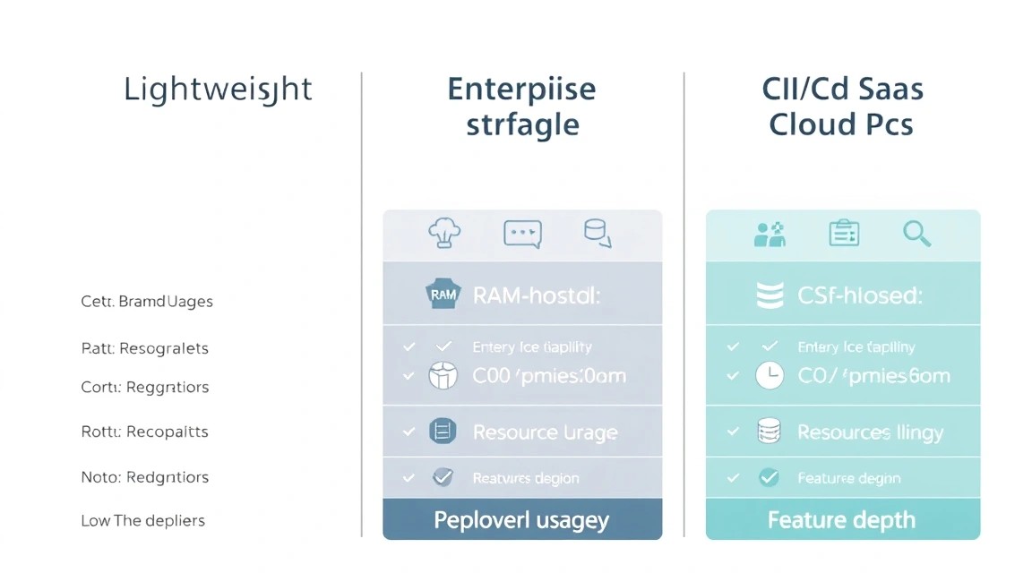 Diagram: 2. Comparing Forgejo with alternatives (GitLab, Gitea, GitHub)