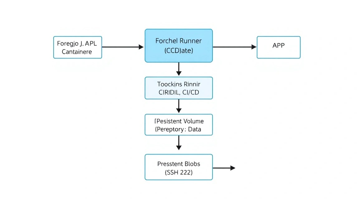 Diagram: 6. Deploying Forgejo: Docker Compose and Database
