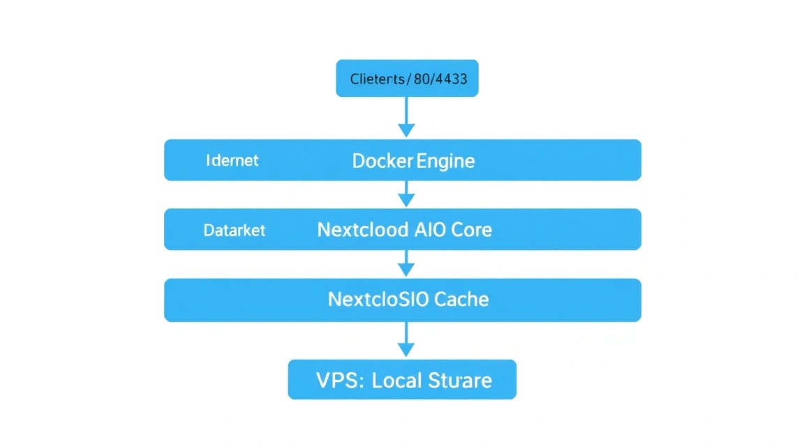 Схема: 5. Установка Nextcloud AIO — пошагово