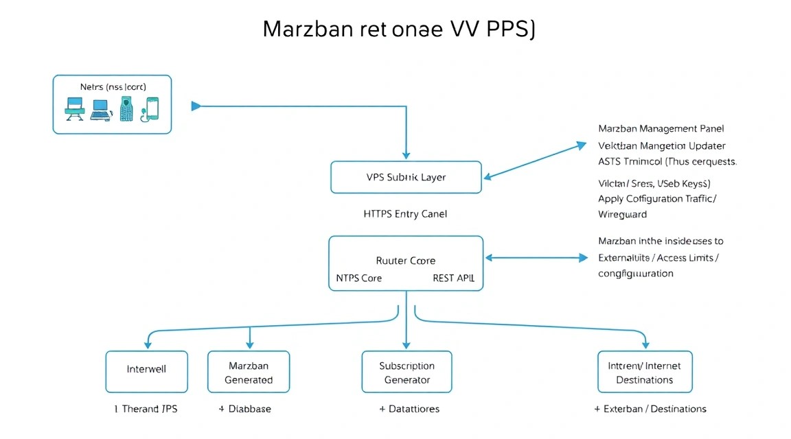 Схема: Конфигурация Marzban, Xray и HTTPS