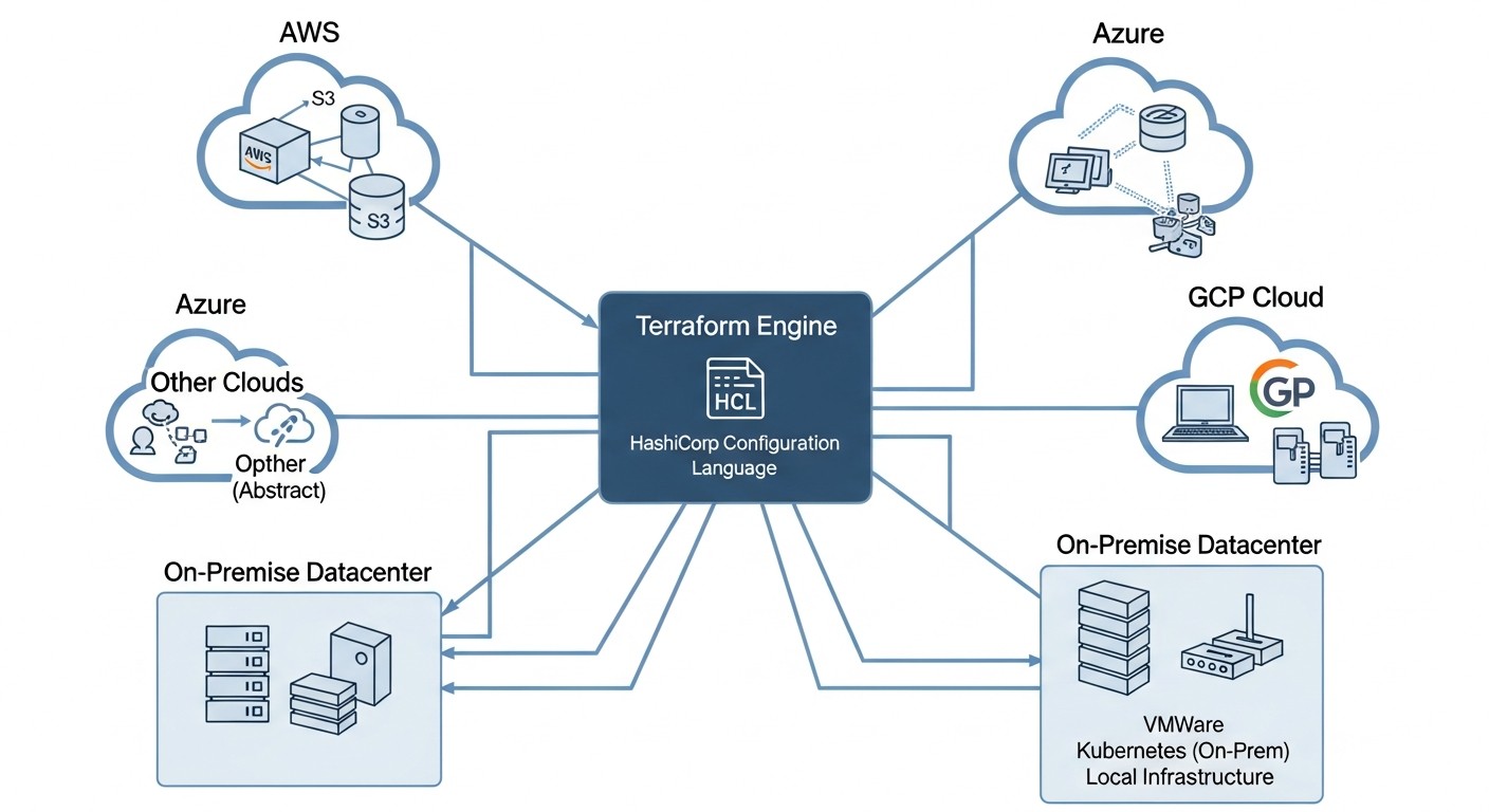 Diagram: Practical Tips and Recommendations for Working with Terraform in Multi-Cloud and Hybrid Environments