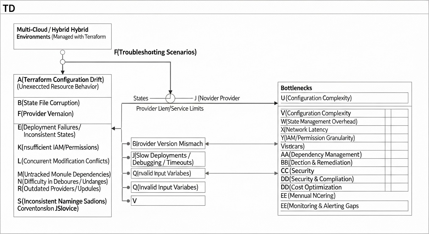 Diagram: Common Mistakes When Implementing Multi-Cloud and Hybrid Environments with Terraform