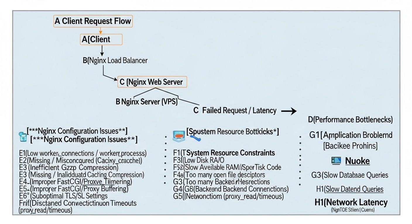 Diagram: Common Mistakes When Optimizing Nginx on VPS