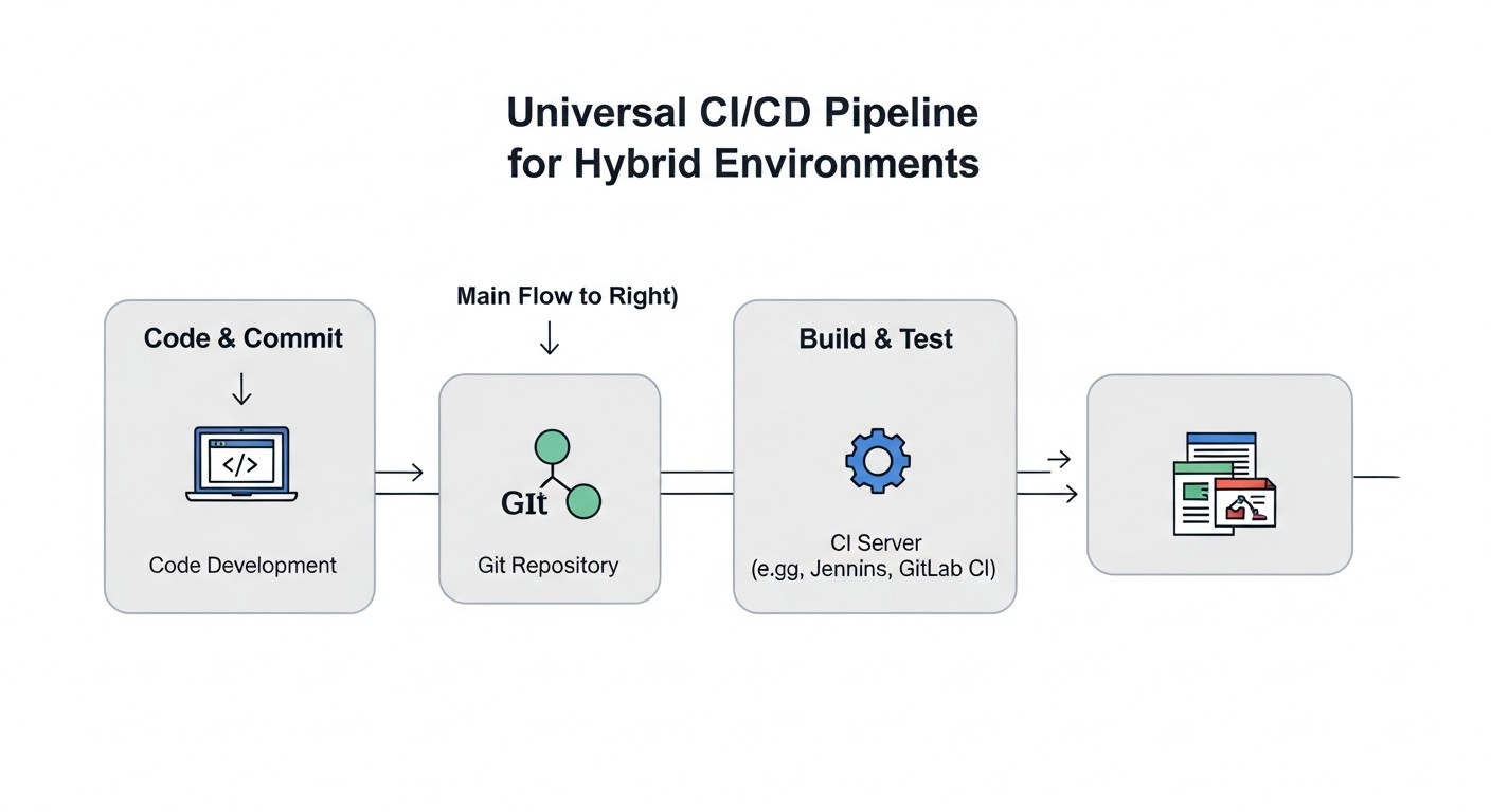 Diagram: Tools and Resources for Hybrid CI/CD