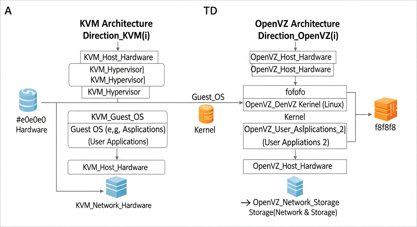 Diagram: Case Studies and Use Cases for KVM and OpenVZ