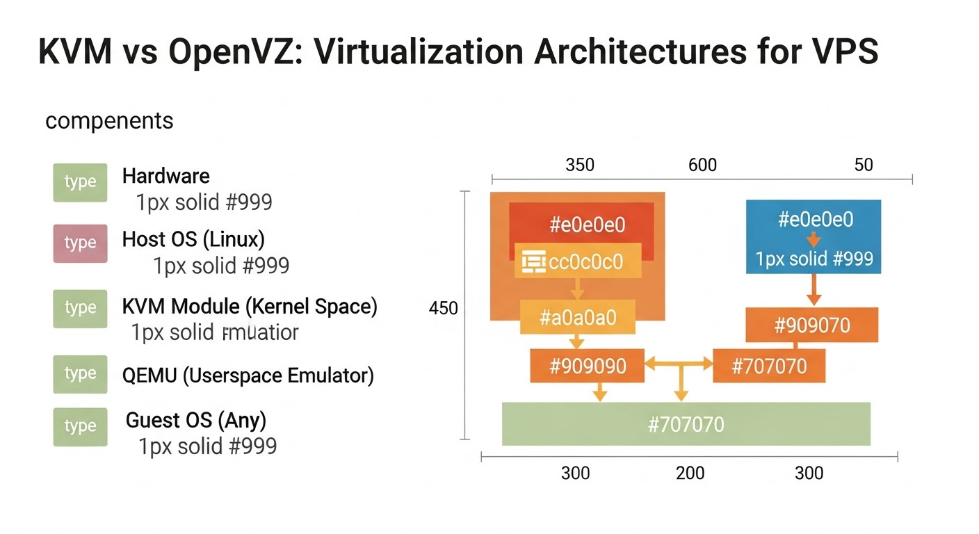 Diagram: KVM vs OpenVZ Comparison Table (Relevant for 2026)