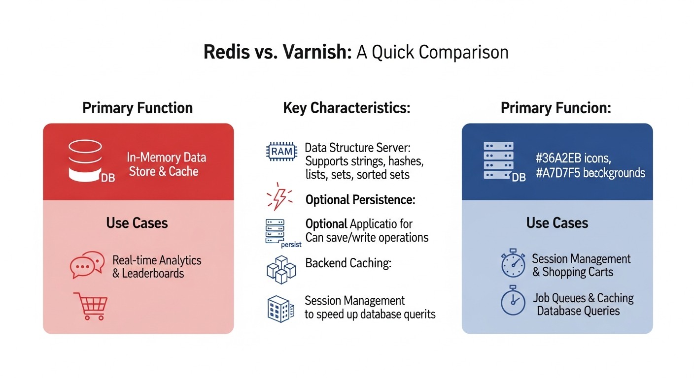 Diagram: 5. Comparison Table: Redis vs. Varnish (as of 2026)