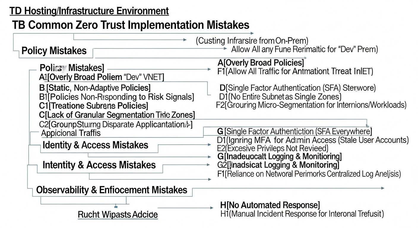 Diagram: Typical Mistakes in Zero Trust Implementation